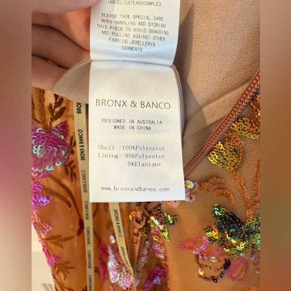 Bronx and Banco Sicilia Sequined Maxi Dress in coral multi - Picture 16 of 17